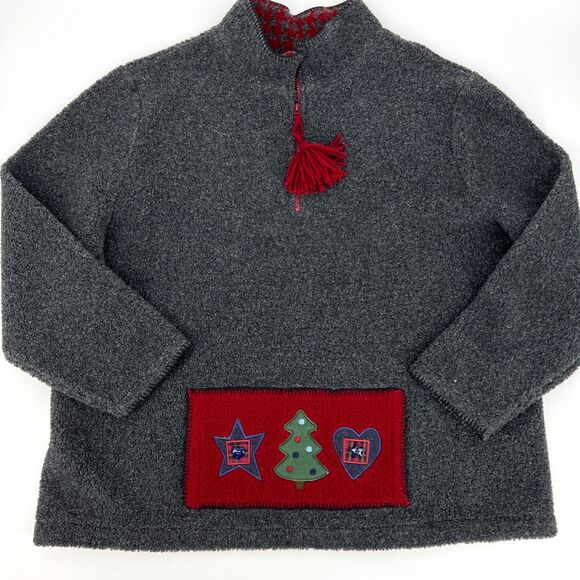 C&B Sport by Croft & Barrow Gray Christmas Fleece Size 2X - Picture 1 of 8